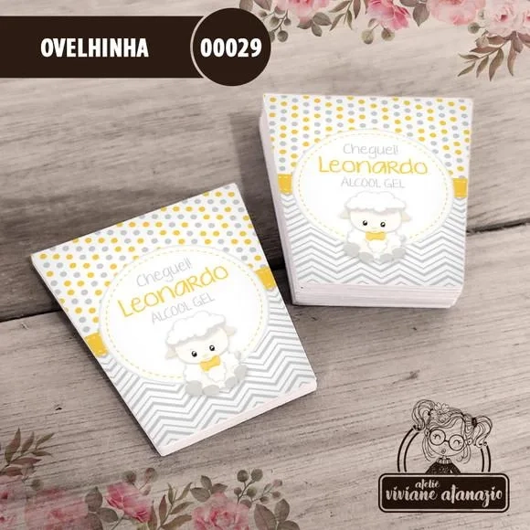 Adesivo Bisnaga Álcool Gel Ovelhinha - 00029