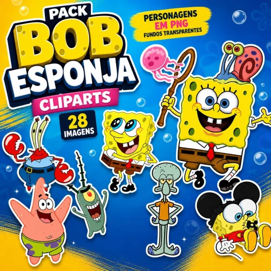 Pack Clipart Bob Esponja 28 Imagens PNG