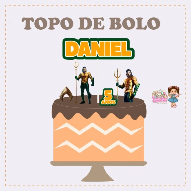 Kit Festa Só Um Bolinho AQUAMEN - Decoração de Festa