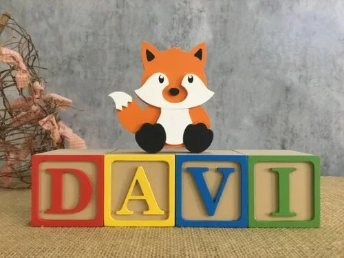 Cubos com Nome 6x6cm Toy Story + Raposinha