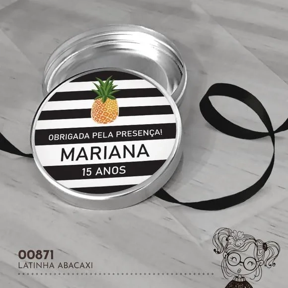 Latinha Adesivada Abacaxi - 00871