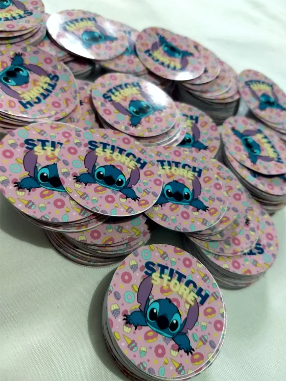 ADESIVO 3x3CM PERSONALIZADO KIT 30 UNDS