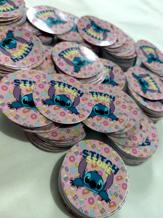 ADESIVO 3x3CM PERSONALIZADO KIT 30 UNDS
