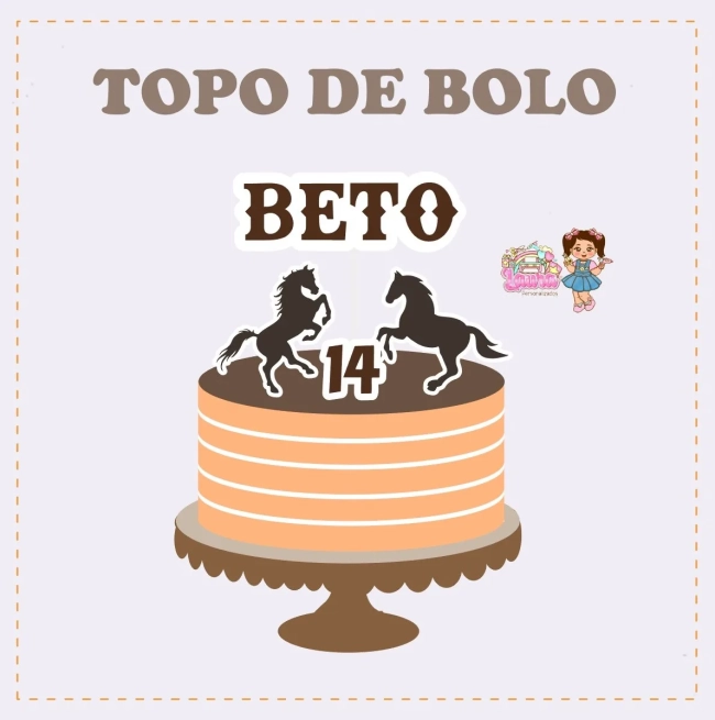Kit Festa Só Um Bolinho CAVALO - Decoração de Festa