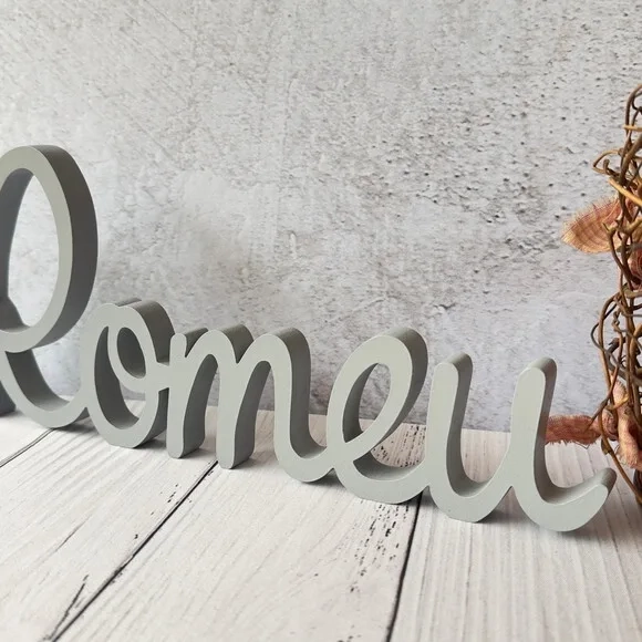 Linha Cursiva -letras Decorativas em mdf Quarto de Bebê
