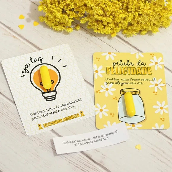 Cápsula de Motivação (cápsula Incolor) - Setembro Amarelo