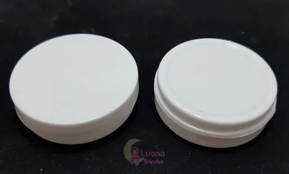 Latinha Branca de Plástico 5,5cm Pacote com 10 Unidades