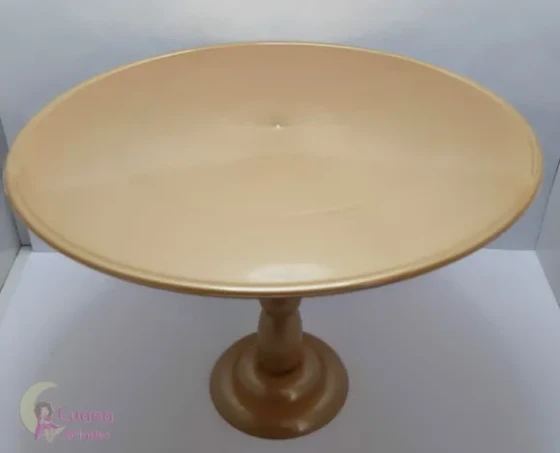 Boleira cor Dourada de Plástico - 28cm - 1 unidade.