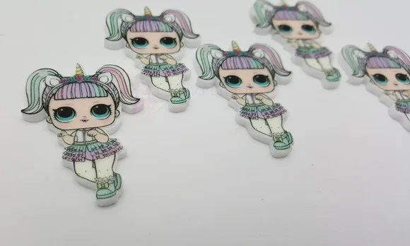 Pingente LOL Unicorn em Acrílico UV de 4cm