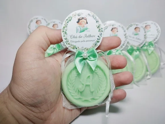 Sabonete Letra Inicial: Lembrancinha Chá de Bebê Menino