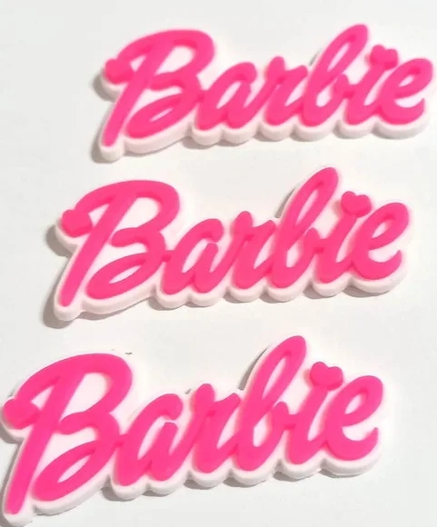 Aplique Nome da Barbie Emborrachado - 6 Unidades