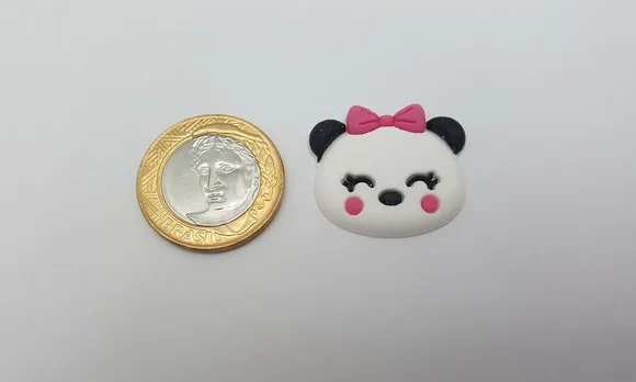 Aplique Panda Emborrachado de 2,6cm