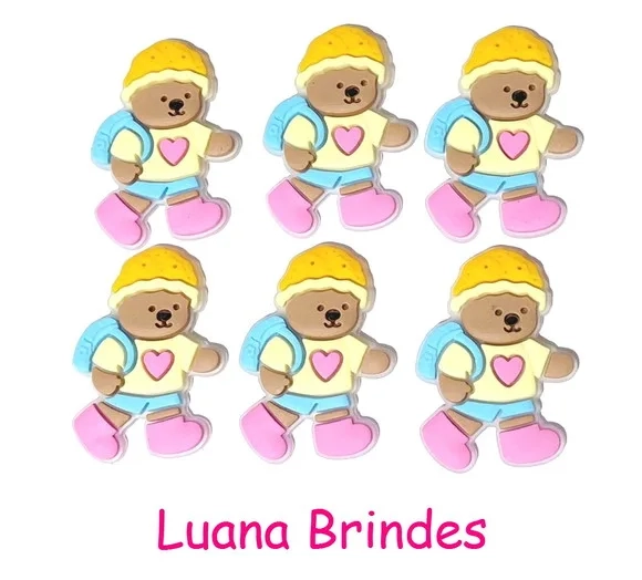 Aplique Urso Bobbie Goods Emborrachado Pacote com 6 Unidades