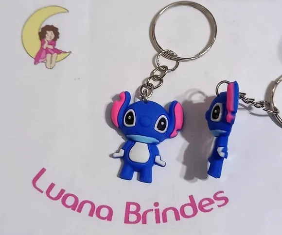 Chaveiro Stitch 3d Mini Emborrachado - 4 Unidades