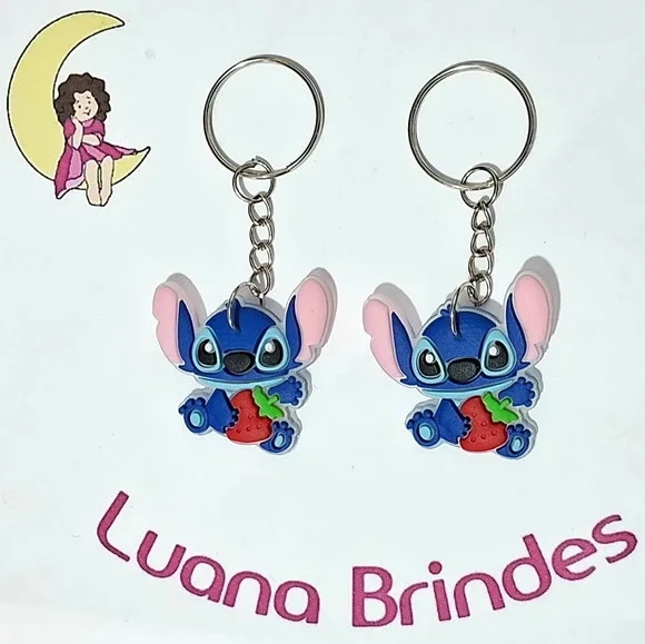 Chaveiro Stitch 3,5cm Emborrachado Pacote com 6 Unidades