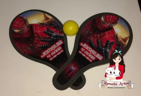 Raquetes de Ping Pong Tema Homem Aranha 2