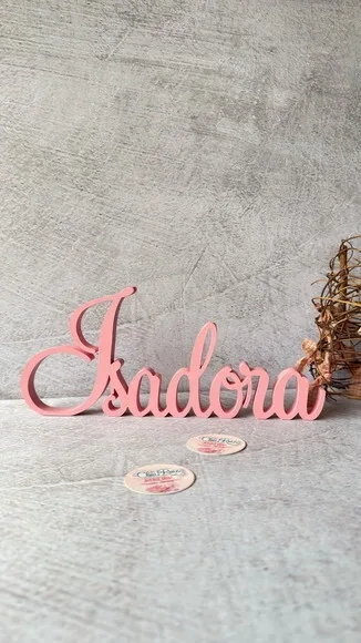 Linha Cursiva -letras Decorativas em mdf Quarto de Bebê