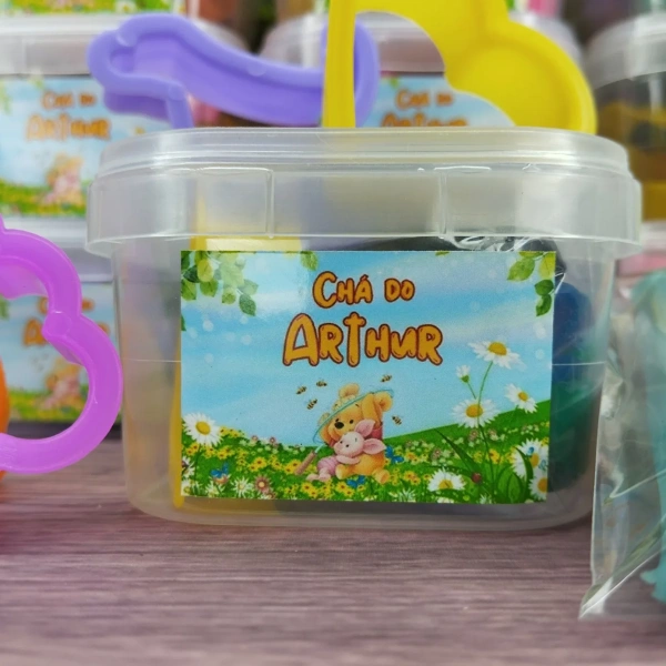 35 kit Massinha no Pote Personalizado - Ursinho Pooh - Festa Junina - Festa Junina - Trabalhamos com qualquer tema - Informar tema no chat