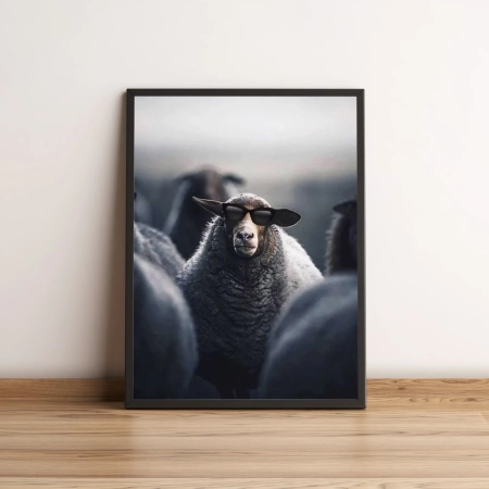 Quadro Ovelha de Óculos Escuro 51