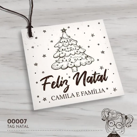 Tag Quadrada Natal - 00007