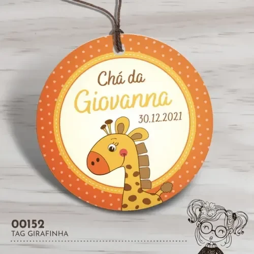 Tag Redonda Girafinha - 00152