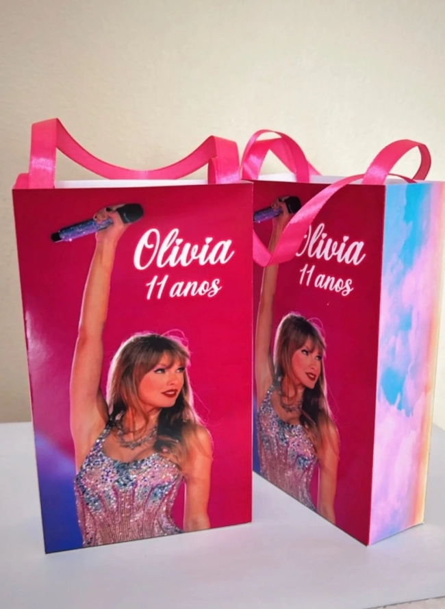 Sacolinhas Personalizada Taylor Swift Lembrancinhas Para Aniversário