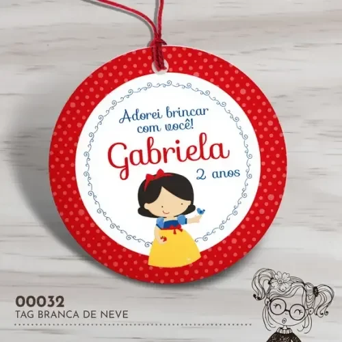 Tag Redonda Branca de Neve - 00032