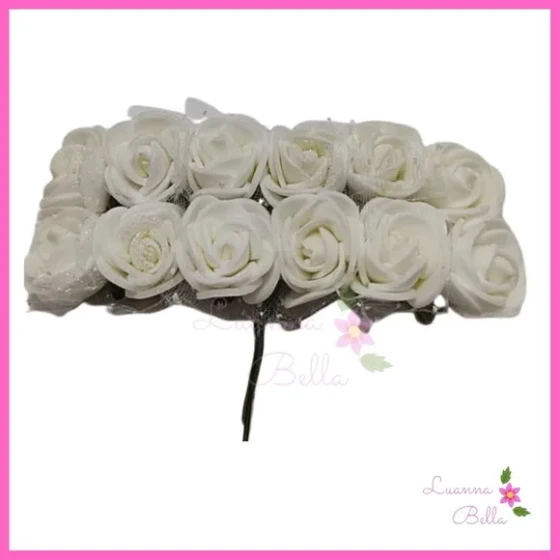 Buque de Flor Branco em EVA - Pct c/ 2 Buques