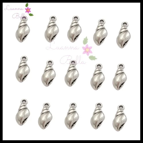 Pingente Concha Metal Prata - Pct 15 Unidades