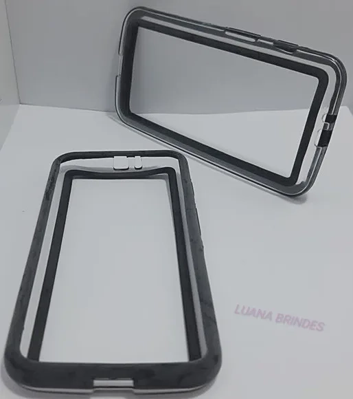 Capinha Preta e Transparente para celular Moto X -1 unidade