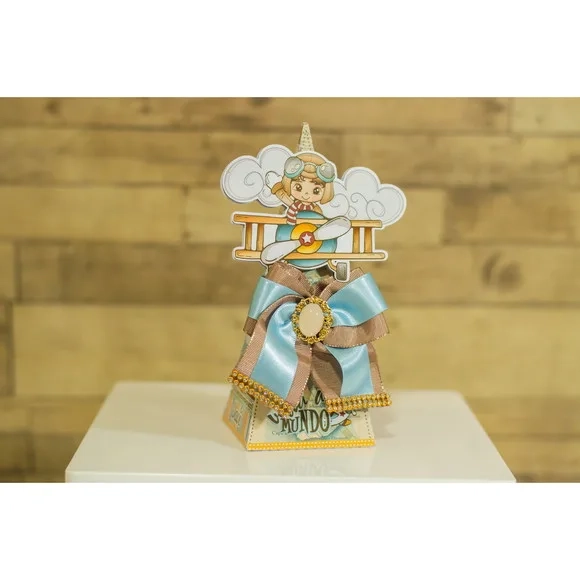 Kit 30 Lembrancinhas Aviador Azul