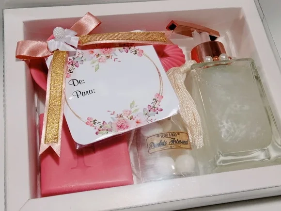 Presente Personalizado, Sabonete Líquido Luxo com Sabonetes