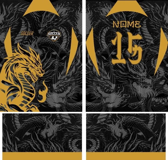Arte Vetor Camisa Interclasse Dragão 2024 Mod-180