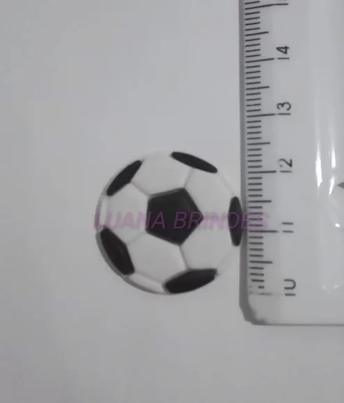 Aplique Emborrachado de Bola de Futebol - Pct C/8 Unidades