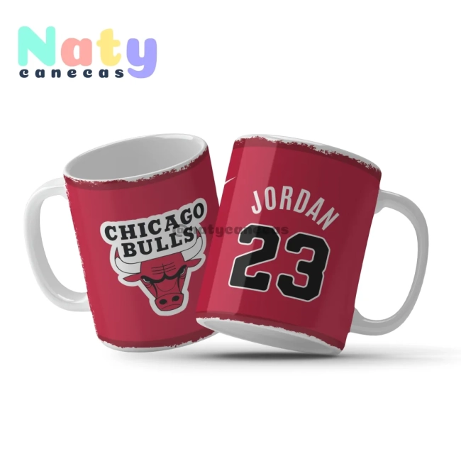 Caneca NBA Chicago Bulls Personalize com Nome e Número