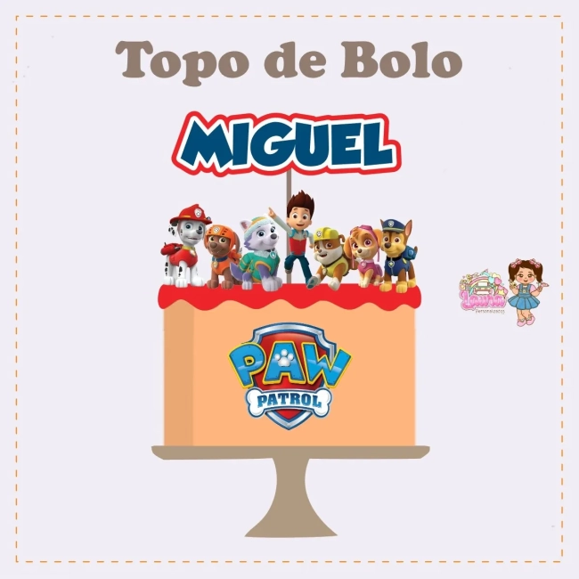 Kit Festa Só Um Bolinho PATRULHA CANINA - Decoração de Festa