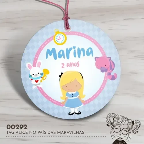 Tag Redonda Alice no País das Maravilhas - 00292