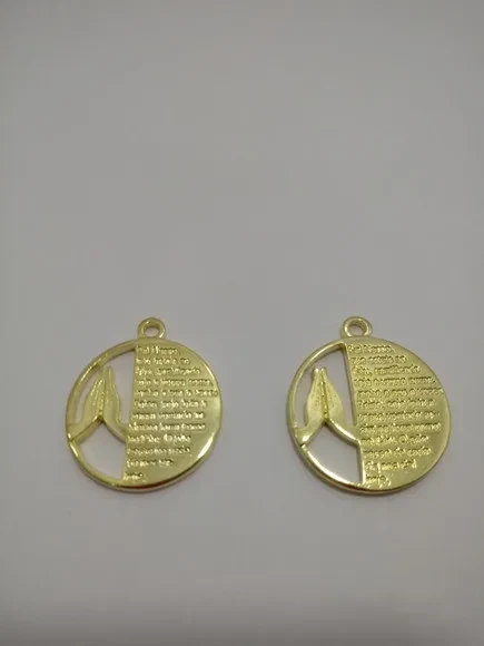 Medalhao Pai Nosso Metal Dourado - 3 unidades