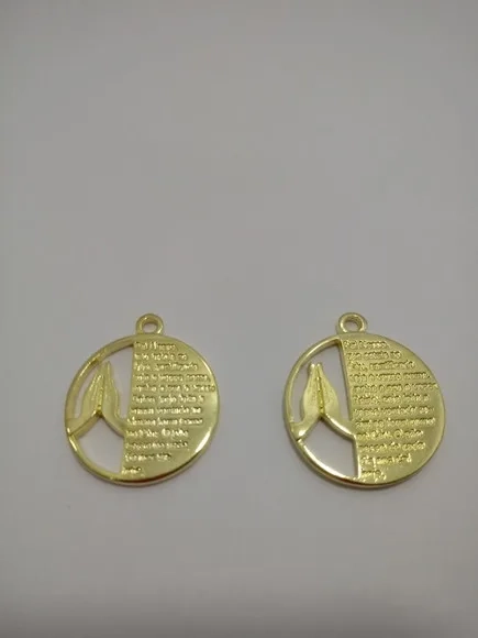 Medalhao Pai Nosso Metal Dourado - 3 unidades