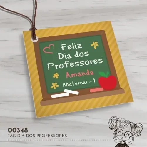 Tag Quadrada Dia dos Professores - 00348