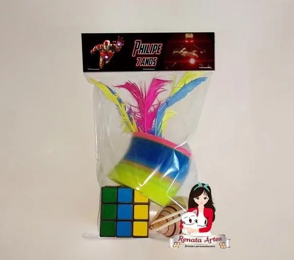 Kit Brinquedos Retrô Personalizado Tema Homem de Ferro