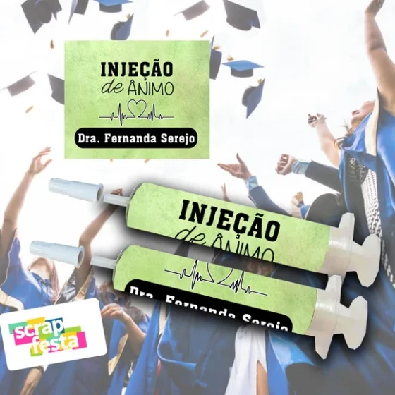 Seringa Personalizada Formatura Casamento Glicose com Tampa