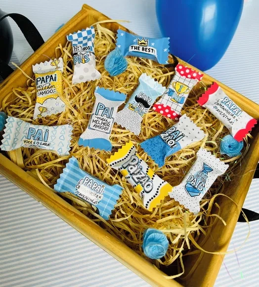 Balas Personalizadas Dia dos Pais - 50 Unidades