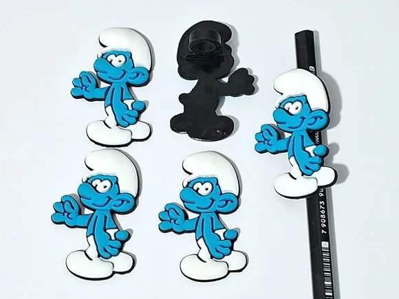 Ponteira P/lápis Smurf Emborrachado Pacote com 6 Unidades