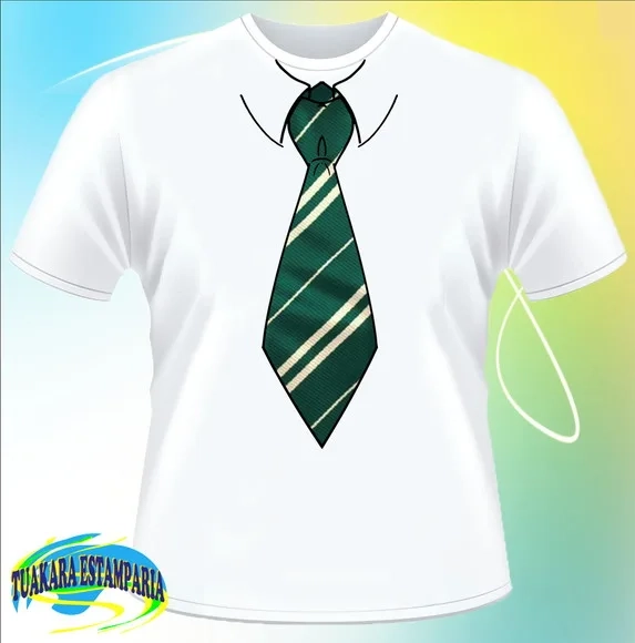 Camiseta Gravata Harry Potter Sonserina