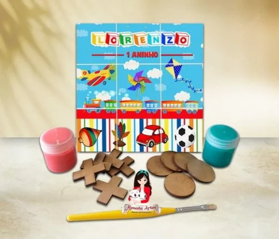 Jogo da Velha com Tinta Personalizado Brinquedos