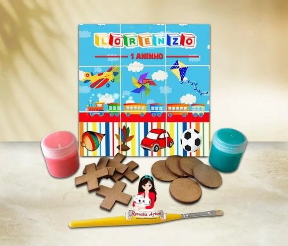 Jogo da Velha com Tinta Personalizado Brinquedos