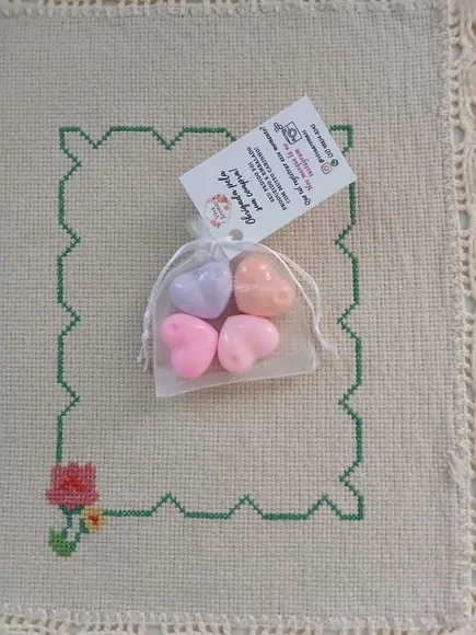 Lembrancinha 4 Sabonetinhos de Coração