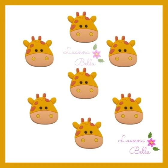 Aplique Emborrachado Modelo Girafa - pcts c/7 unds