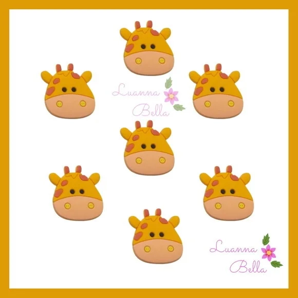 Aplique Emborrachado Modelo Girafa - pcts c/7 unds